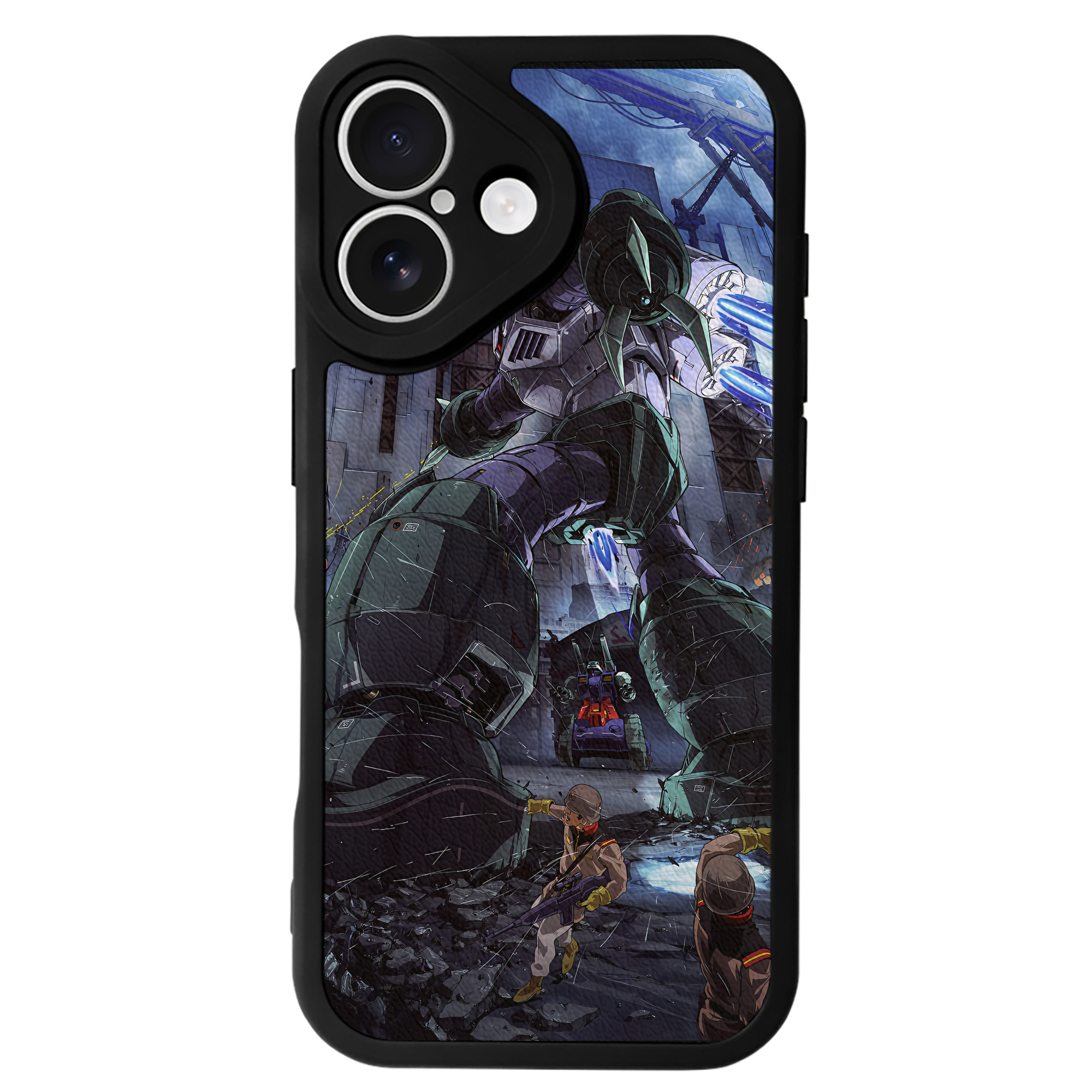 （画像用） 機動戦士ガンダム Mobile Suit Gundam 【iPhone 16シリーズ対応】シリコンスマホケース（レザー調） 材質：シリコン
